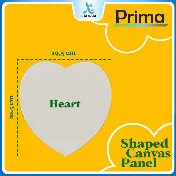 Gambar Kanvas Lukis Prima Shaped Canvas Panel Board - HEART dari Artemedia_NEW undefined Tokopedia