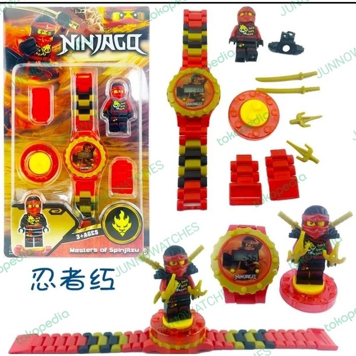 Gambar JAM TANGAN ANAK BENTUK LEGO KARAKTER NINJA GO dari MADE BY MOOOD undefined Tokopedia