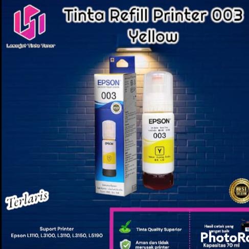 Gambar Tinta 003 For L1110 L3110 L3116 L3150 Varian Warna Termurah - Kuning dari laserjet tinta toner mur undefined Tokopedia