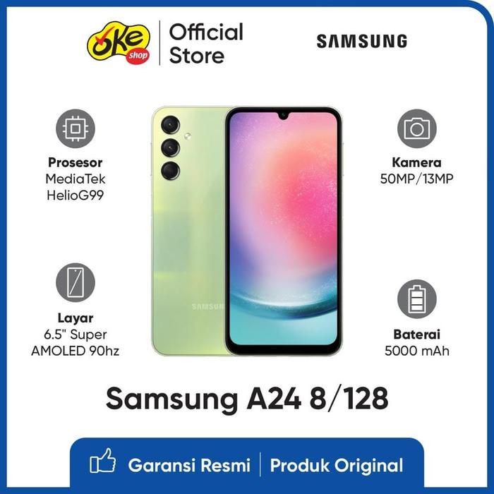 Gambar Samsung Galaxy A24 Smartphone (8GB/128GB) Garansi Resmi - Promo A24 dari Okeshop undefined Tokopedia