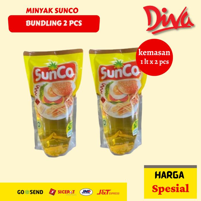 Gambar minyak goreng sunco pouch 1 liter / sunco refil 1 liter x 2 pcs dari TBKDivaMalang undefined Tokopedia