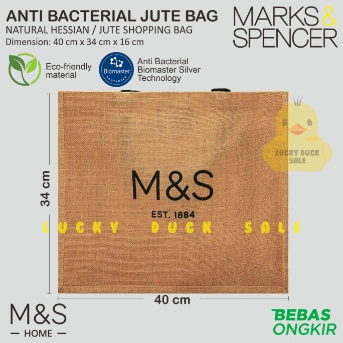 M&s hessian shopping bag hot sale