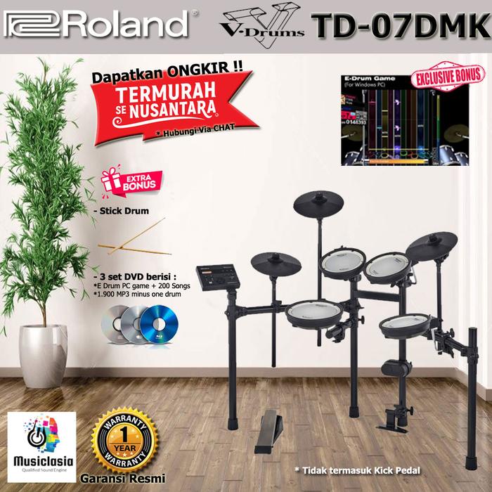 Gambar Drum Elektrik Roland TD 07DMK / TD 07 DMK / TD07 DMK / TD07DMK V Drums - Paket 1 dari Musiclasia undefined Tokopedia