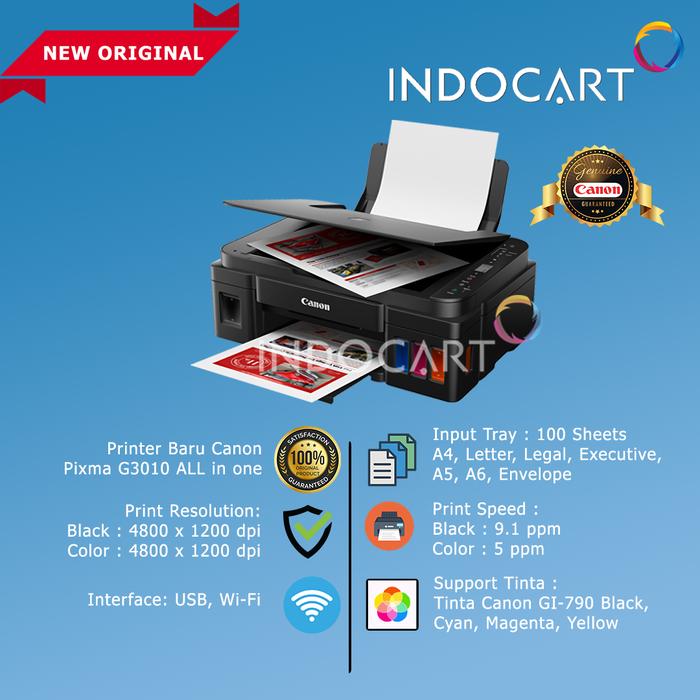 Gambar Printer Canon Pixma G3010 G-3010 AL in one Print Scan Copy WiFi - Tanpa Tinta dari IndoCart Store undefined Tokopedia