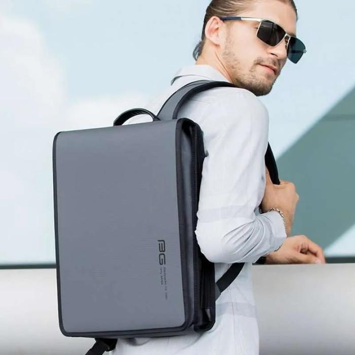 Gambar Tas Bange BG7252 Bag Backpack Ransel Kantor Slim Tipis Laptop 14 Inch - Grey dari Syech Collection undefined Tokopedia