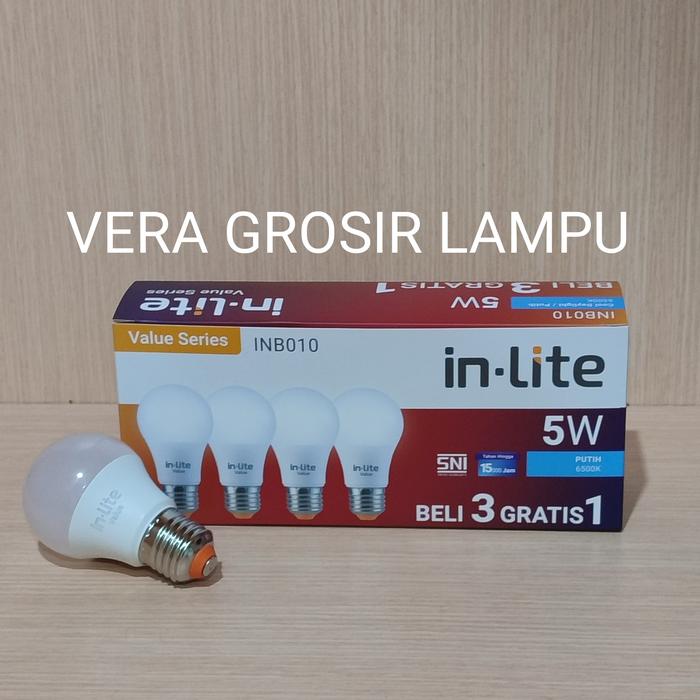 Gambar Lampu paket inlite isi 4 pc 5W 7W 9W 12W 15W 18W In-Lite pack 3 free 1 - 5 watt, putih dari Vera grosir lampu electric undefined Tokopedia