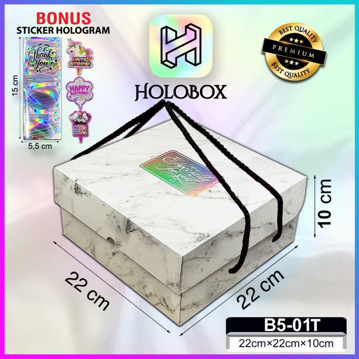 Gambar Kotak kue 3 lapis - Box Roti / Bolu - Box Cake - Packaging 5 ukuran - B5-01T dari HoloPackaging undefined Tokopedia