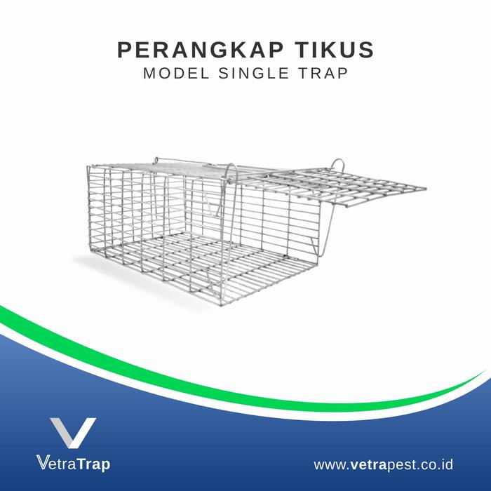 Gambar Perangkap Tikus/Jebakan Tikus Single Trap Powder Coating Kuat Premium - Silver dari vetra-trap undefined Tokopedia