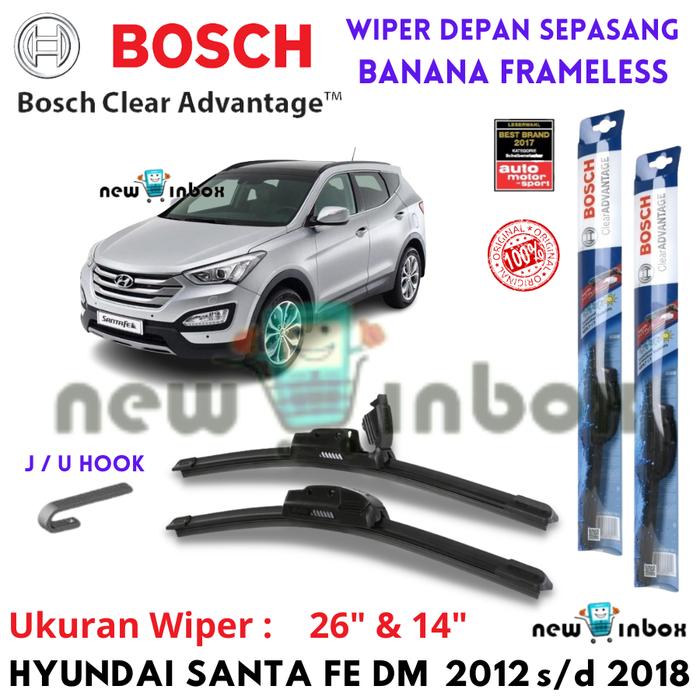 Gambar Wiper Depan HYUNDAI SANTA FE DM 2012-2018 BOSCH Clear Advantage 26&14 - Depan 26" & 14" dari NEW IN BOX undefined Tokopedia