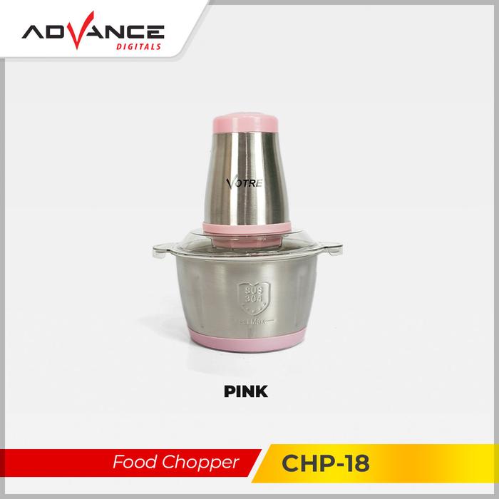 Gambar Votre CHP-18 2L Food Chopper Penggiling Daging Sayur dan Buah - Merah Muda dari Advance Digitals Store1 undefined Tokopedia