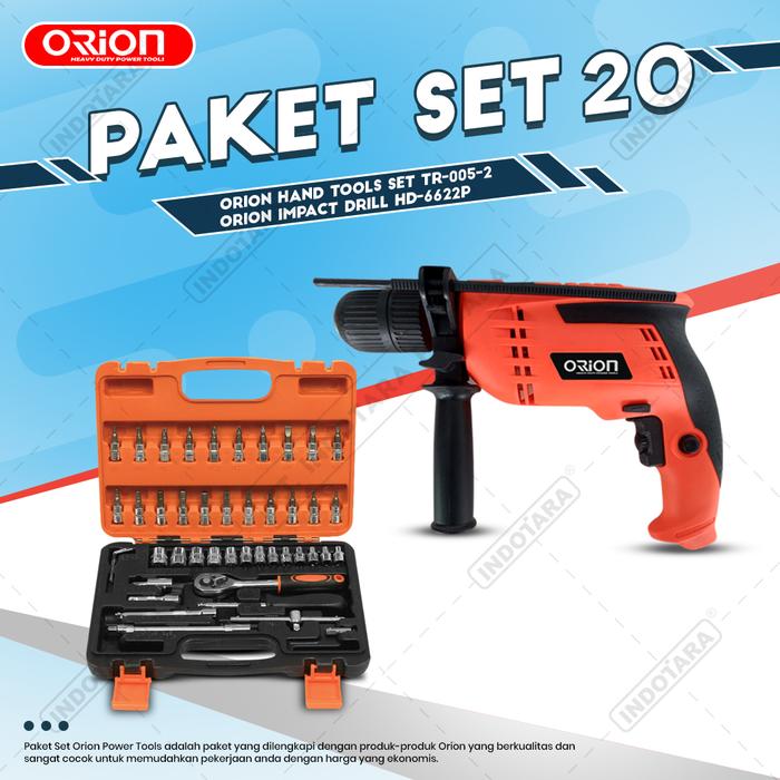 Gambar Paket Set 20 - Impact Drill HD-6622P - Hand Tools TR-005-2 dari PT. Indotara Persada undefined Tokopedia