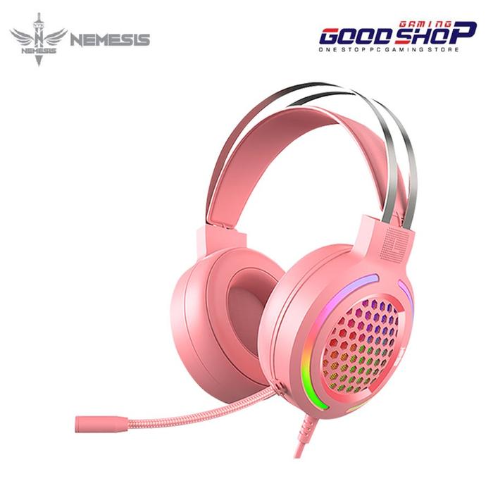 Gambar NYK HSN-10 KNIGHT - Gaming Headset - Merah Muda dari GOODGAMINGSHOP undefined Tokopedia