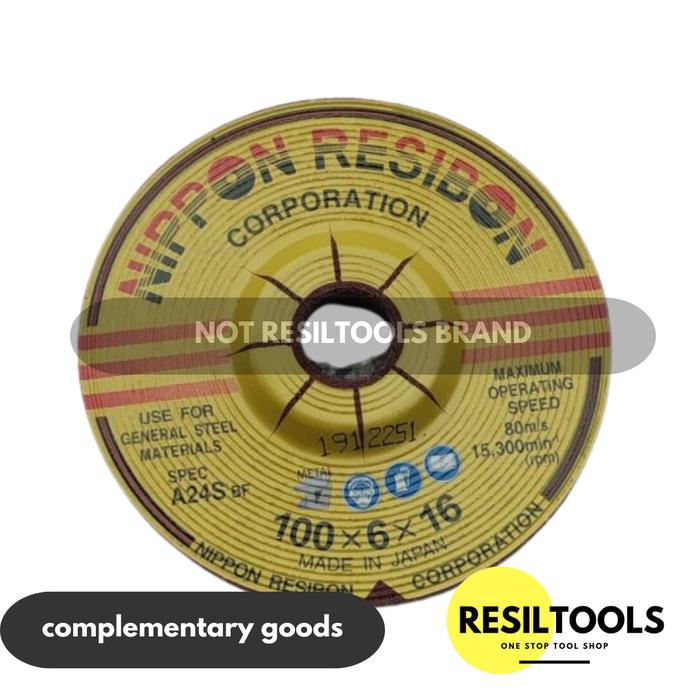 Promo Resibon 100 x 6 x 16 mm Batu Gerinda Amplas Poles Grinding Wheel ...