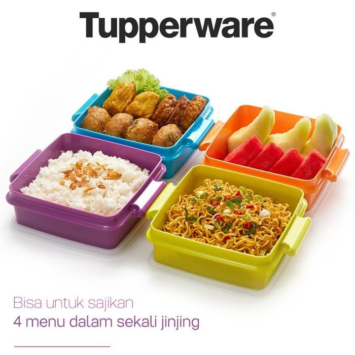 Gambar Tupperware loly tup wadah bekal (1) - Carry All Hijau dari MHA TUPPERWARE undefined Tokopedia