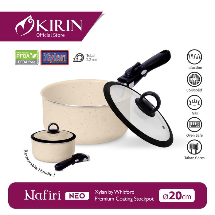 Gambar KIRIN NAFIRI NEO SERIES | Wajan Removable Handle - Nafiri Full Set dari Kirin.indonesia undefined 5 Tokopedia