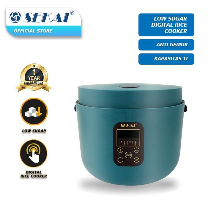 Gambar RICE COOKER LOW CARBO/LOW SUGAR SEKAI CMW 720 1 Liter - Putih - Hijau dari TOKO JAWA ELECTRIK undefined Tokopedia