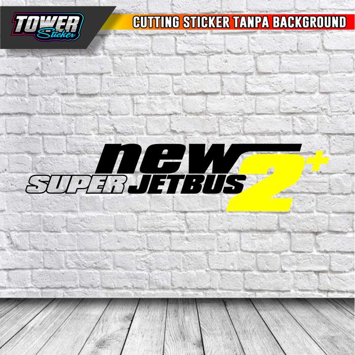 Gambar Stiker cutting NEW SUPER JETBUS 2+ sticker bis bus - Putih + Merah, 80cm x 18cm dari Tower Sticker undefined 3 Tokopedia