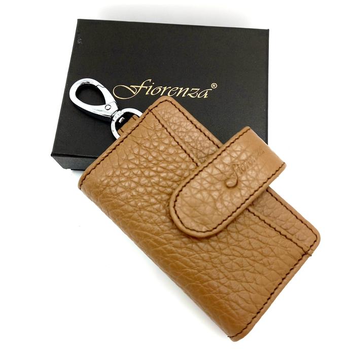 Gambar Fiorenza Dompet stnk gantungan kunci mobil kulit sapi asli smart key - Brown dari Fiorenza Bags undefined Tokopedia