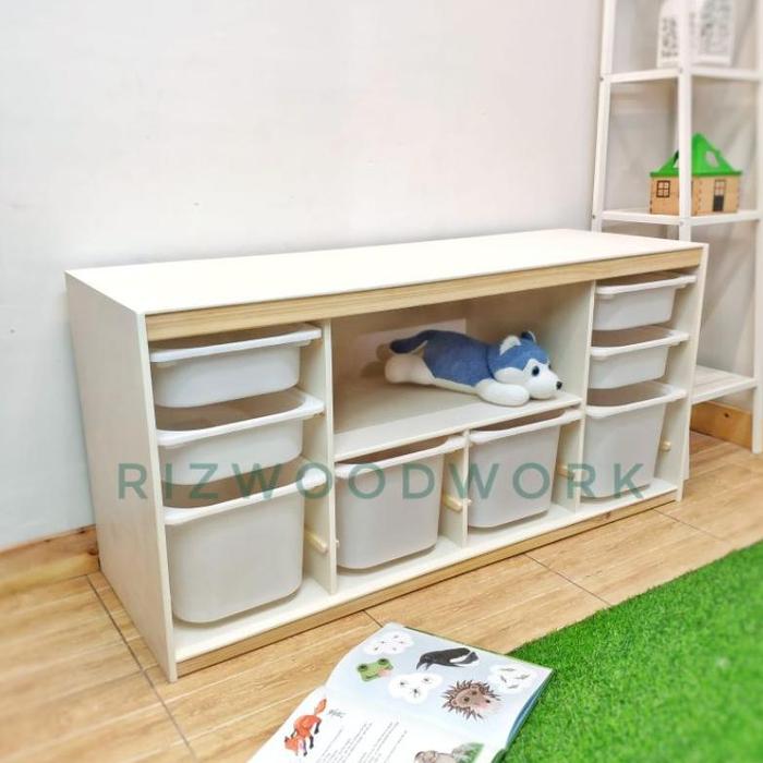 Gambar SAPPORO-RAK SERBAGUNA 12 SLOT DG KOLOM ATAS - Dengan box, Natural dari Wildhabeshoku undefined Tokopedia