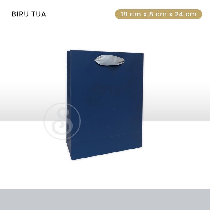 Gambar Premium paper bag Small 18x8x24cm - biru tua dari Wewatch Store undefined Tokopedia