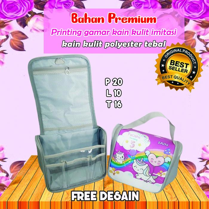 Jual Toiletries Bag Tema Unicorn Custom Kudus Tas