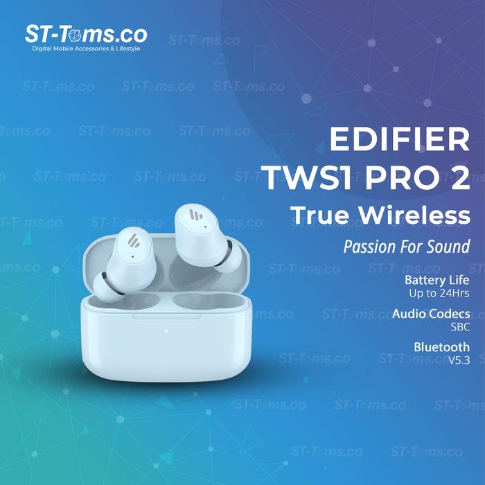 Gambar Edifier TWS1 Pro 2 TWS1 Pro2 True Wireless with Multiple ANC Mode TWS - Blue dari ST-Toms.co undefined Tokopedia