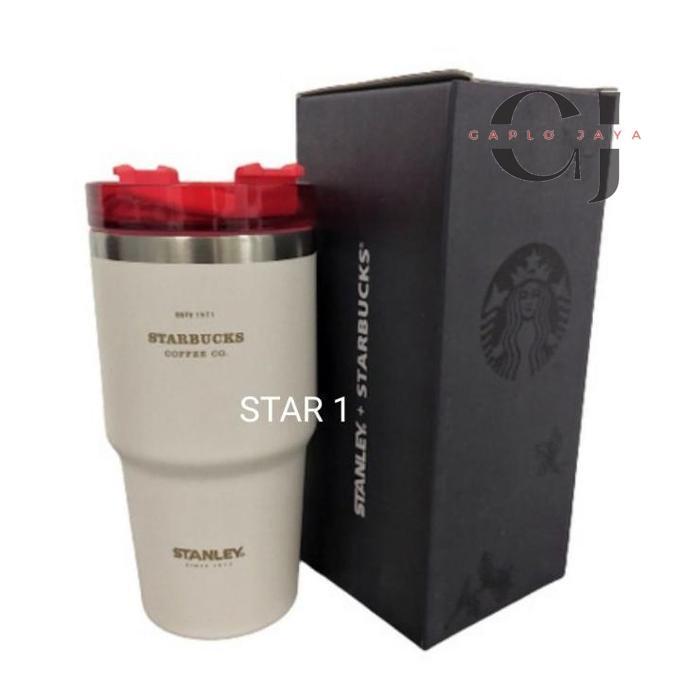 Gambar Starbucks x Stanley Stainless Steel Tumbler with Straw Tumbler - White 591ml dari GAPLO JAYA undefined Tokopedia
