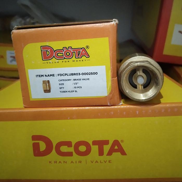Gambar DCOTA Tusen Klep Kuningan 1/2" 3/4" Foot Valve Brass - 1/2" dari Sadar Jaya Maju undefined Tokopedia