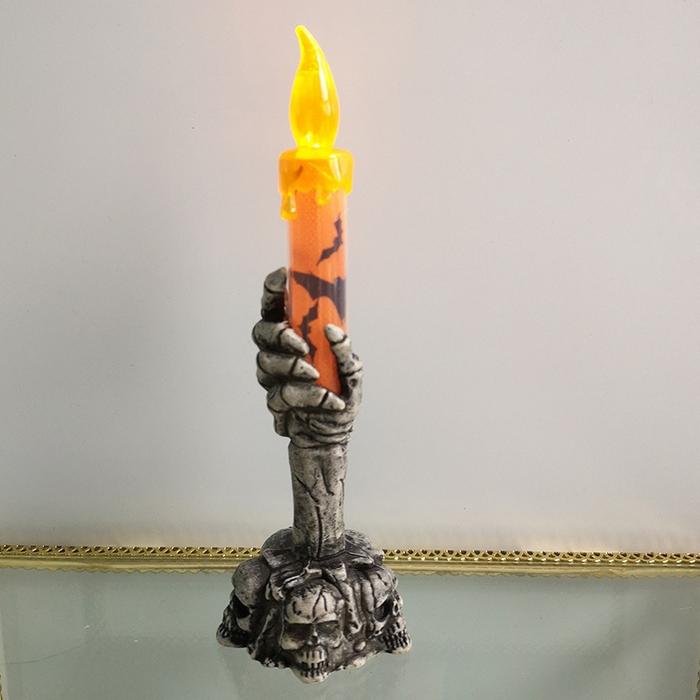 Gambar Lampu Lilin Tengkorak Dekorasi Halloween Pajangan Lampu Antik Skull - TGN KECIL OREN dari MadisonShop undefined Tokopedia