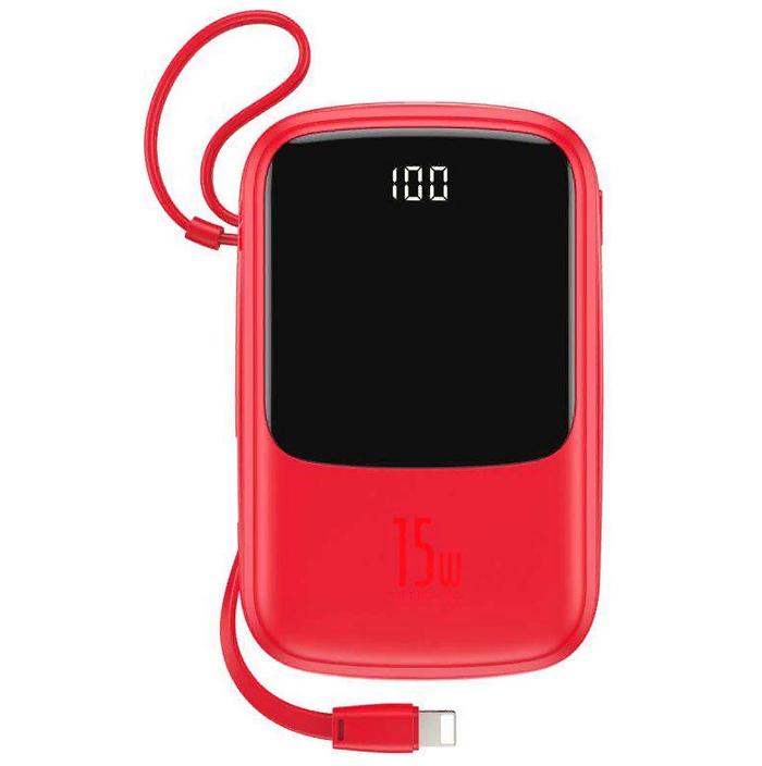 Gambar BASEUS 10000mAh POWERBANK 15W FAST CHARGER FOR IPHONE 11/XS/X/8 - Merah Muda dari D&D-oLshop undefined Tokopedia