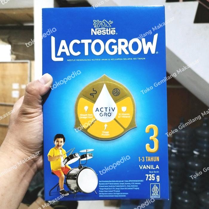Gambar Lactogrow 3 (1-3 tahun) rasa Vanila 735g dari Toko Gemilang Makassar undefined Tokopedia