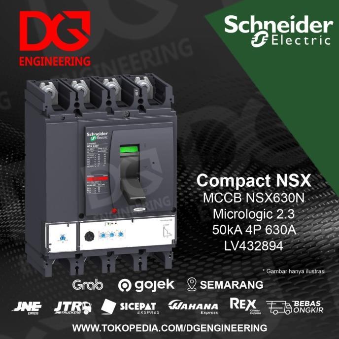 Jual Schneider Mccb Nsx630N 50 Ka Micrologic 2.3 4P 250-630A Lv432894 ...