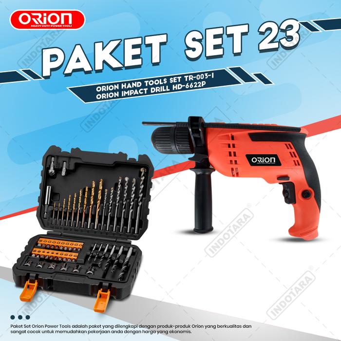 Gambar Paket Set 23 - Impact Drill HD-6622P - Hand Tools TR-003-1 dari PT. Indotara Persada undefined Tokopedia
