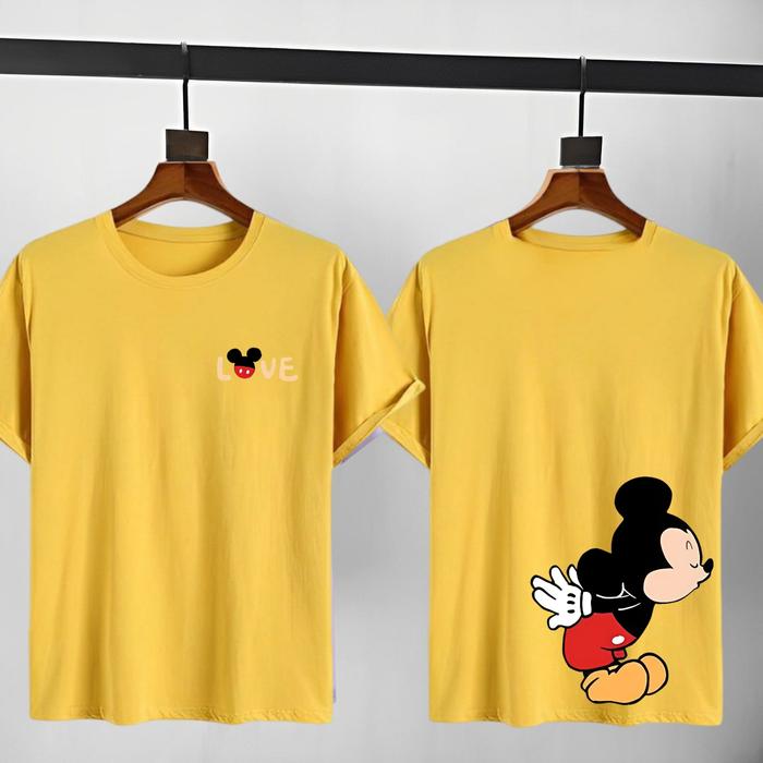 Gambar Kaos Couple Premium KS957 Size XS S M L XL 2XL 3XL 4XL 5XL- Mickey - Kuning, M dari ACC Wijaya undefined Tokopedia