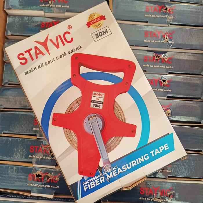 Gambar Meteran Tancap Tanah / Meteran Tanah Meteran Rol 30 50 100 Meter Fiber - 50M - 30M STAYVIC dari Sesepuh Alat Teknik undefined Tokopedia