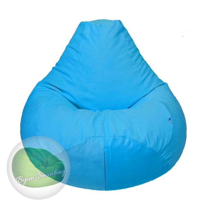 Gambar Bean Bag Rover / Sofa / Size L - Suede Abu Abu - Navy Blue dari Byan BeanBag undefined 3 Tokopedia