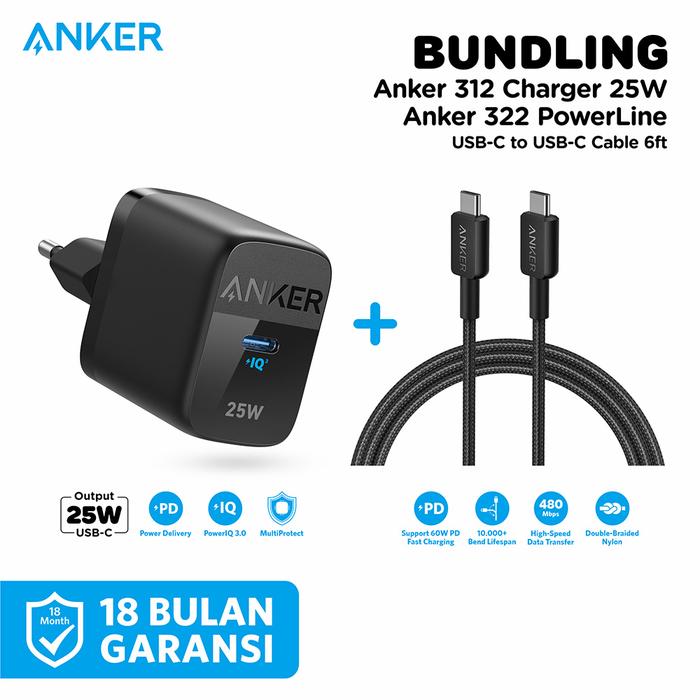 Anker 312 Charger (Ace 2, 25W) Black ...