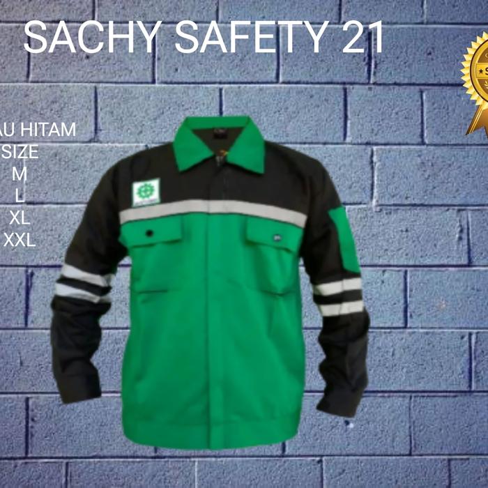 Gambar Baju kerja Lapangan baju proyek / wearpack safety atasan - HIJAU HITAM, M dari SACHY SAFETY 01 undefined Tokopedia