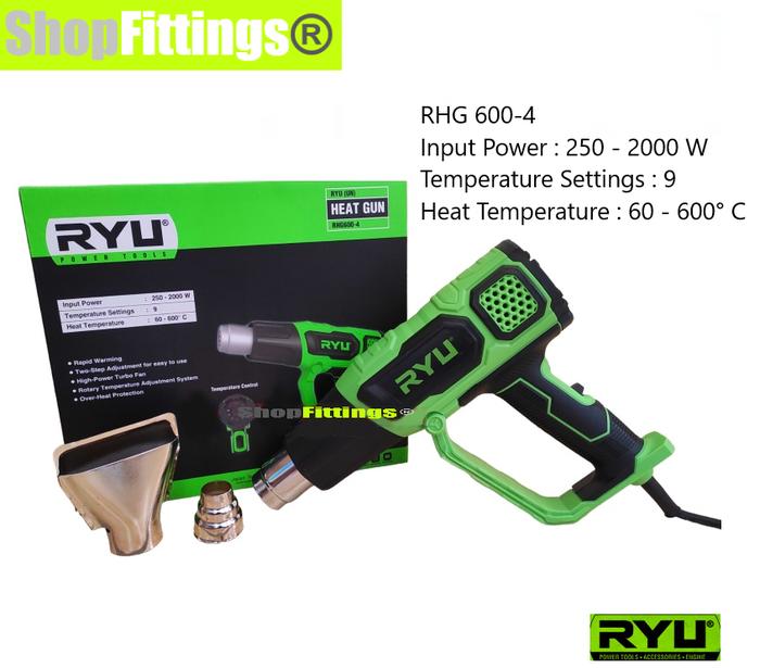 Gambar Heat Gun Hot Air Blower Mesin Dryer Alat Pemanas PILIH BUDGET - RYU RHG 600-4 dari Shop Fittings undefined Tokopedia