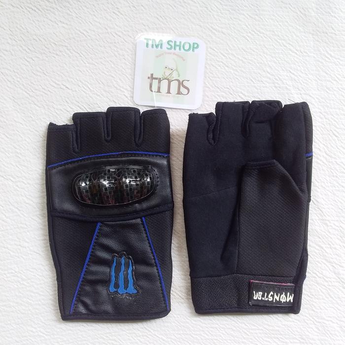 Gambar Sarung Tangan Batok Pendek Half Lapis Kulit Murah - Monster Biru dari TriMedia Shop undefined Tokopedia