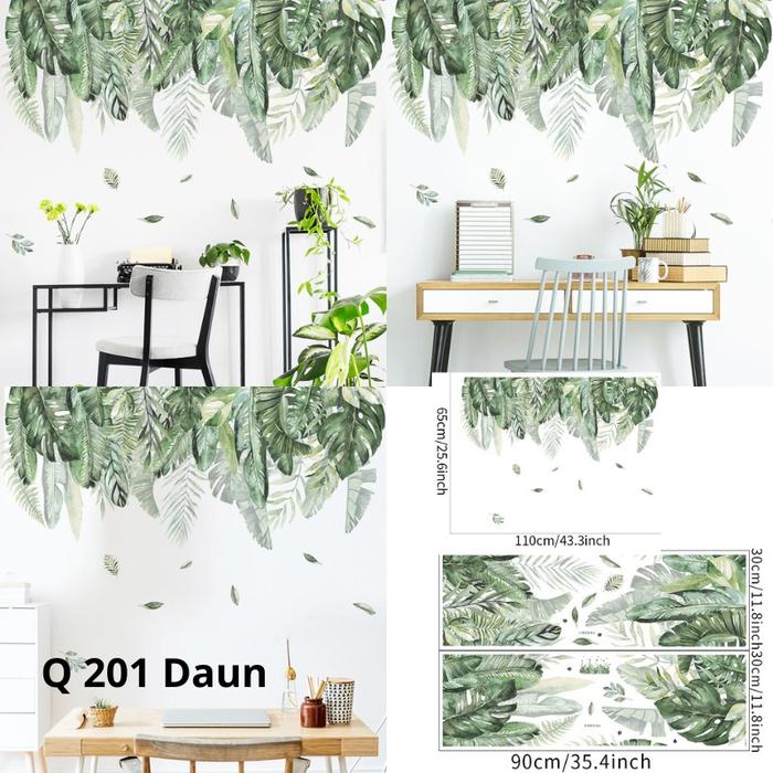 Gambar WALL STIKER STICKER SETIKER WALLPAPER DAUN SALUR DINDING KAMAR MANDI - Q201 dari Makmur Sukses Sejahtera undefined 3 Tokopedia
