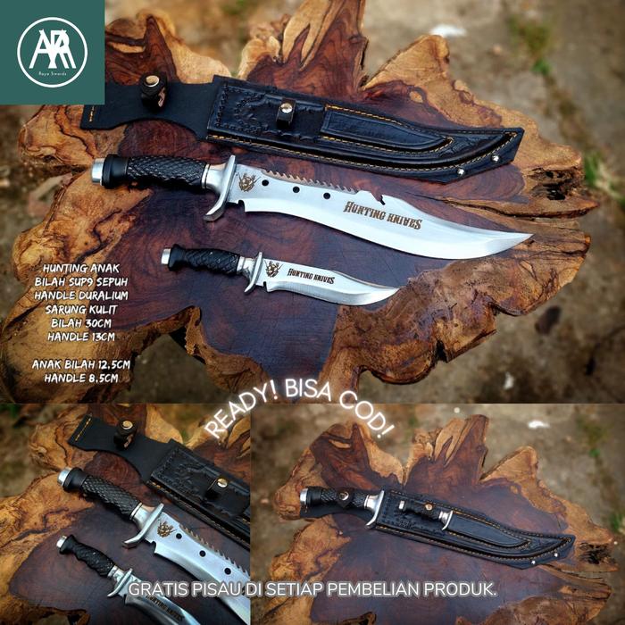 Gambar Pisau Berburu Hunting Knife Anak 2 in 1 dari Raya Swords undefined Tokopedia