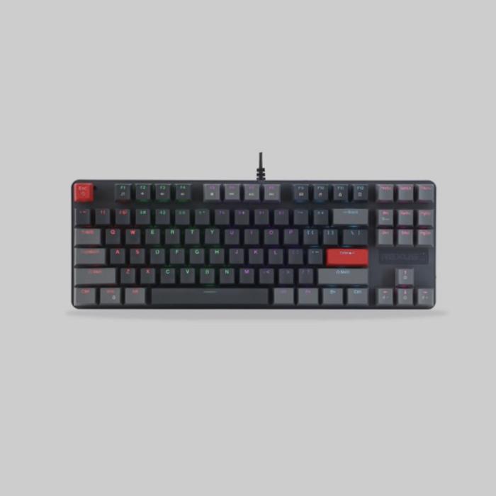 Gambar Rexus KX4 Heroic Mechanical Gaming Keyboard TKL 87 keys Wired Hitam Kabel - Black, Blue Switch dari Click & Go Tokopedia undefined Tokopedia