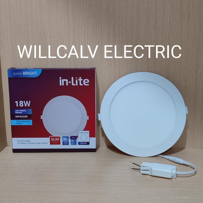 Gambar Lampu panel inlite in-Lite 3W 6W 9W 12W 18W / Lampu downlight In-Lite - 18 watt, putih / 6500K dari WILLCALV ELECTRIC undefined Tokopedia