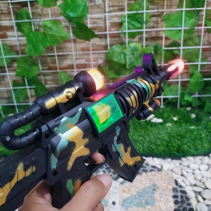 Gambar mainan tembakan chicom bisa nyala bunyi dan bergetar anak edukasi - army getar dari Click-Store undefined Tokopedia