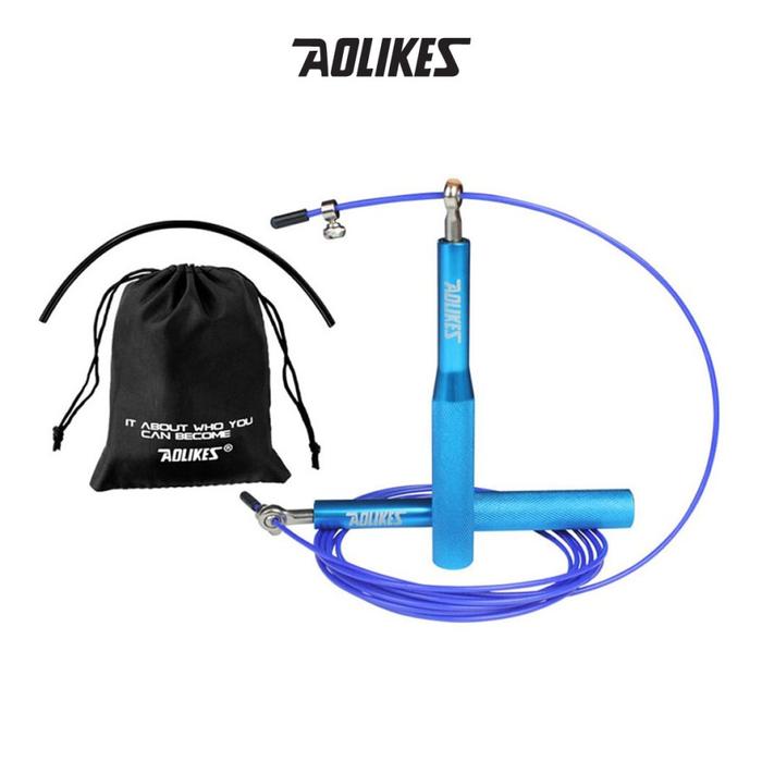 Gambar Tali Skipping Aolikes 3203 Alat Olahraga Lompat Tali Gym Cardio Fitnes - Biru dari Rockbrosindo undefined Tokopedia