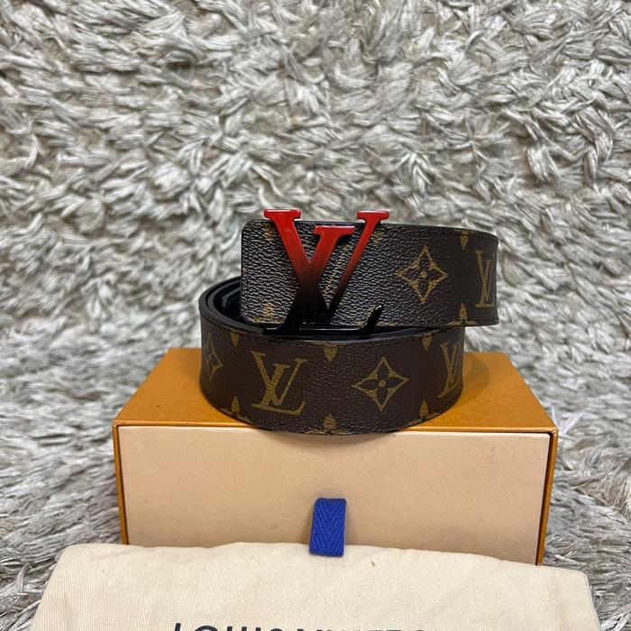 Jual LOUIS VUITTON MONOGRAM BROWN BELT LIMITED EDITION AUTHENTIC