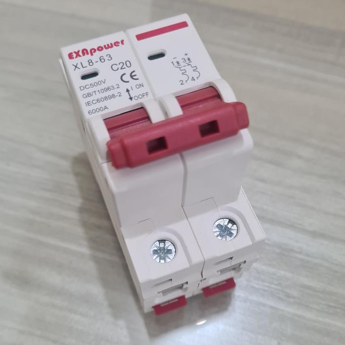 Gambar MCB DC 2P 20A 32A 50A 500V solar panel surya - 20A dari PV EXMB undefined Tokopedia