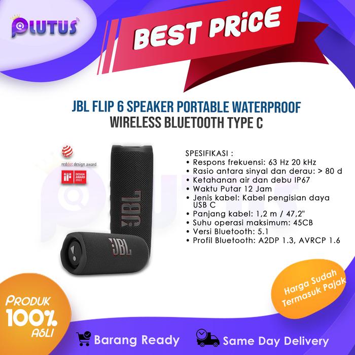 JBL Flip Speaker Portable Waterproof Wireless Bluetooth Type-C Hijau di  Plutus Id Tokopedia
