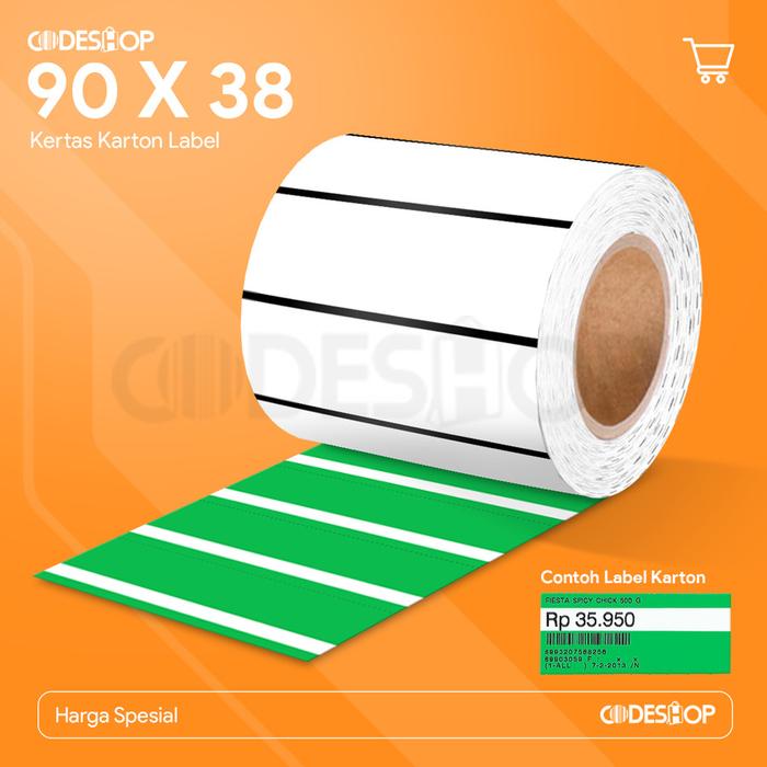 Gambar KERTAS STIKER LABEL GONDOLA - LABEL RAK WARNA KUNING 90 X 38 - Hijau dari Codeshop Surabaya Barat undefined Tokopedia